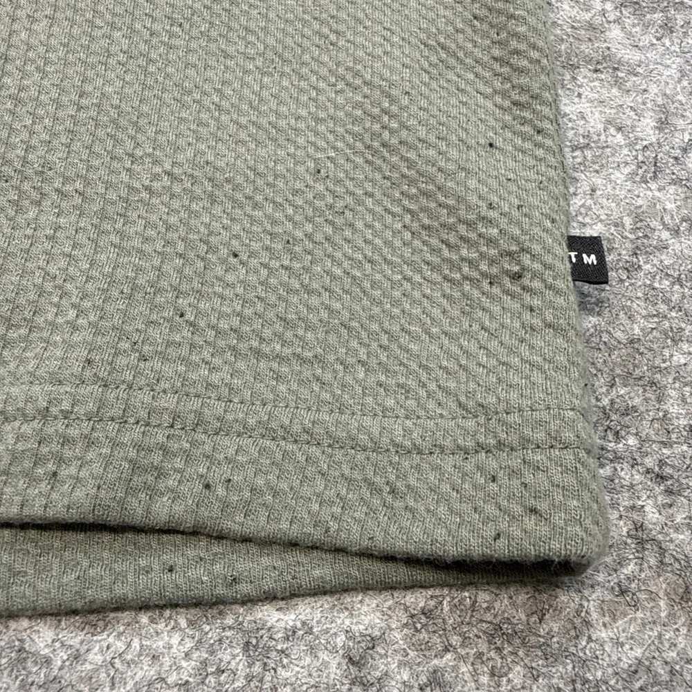 Travis Mathew Cloud Waffle long sleeve sweater men's XL green gray layer golf